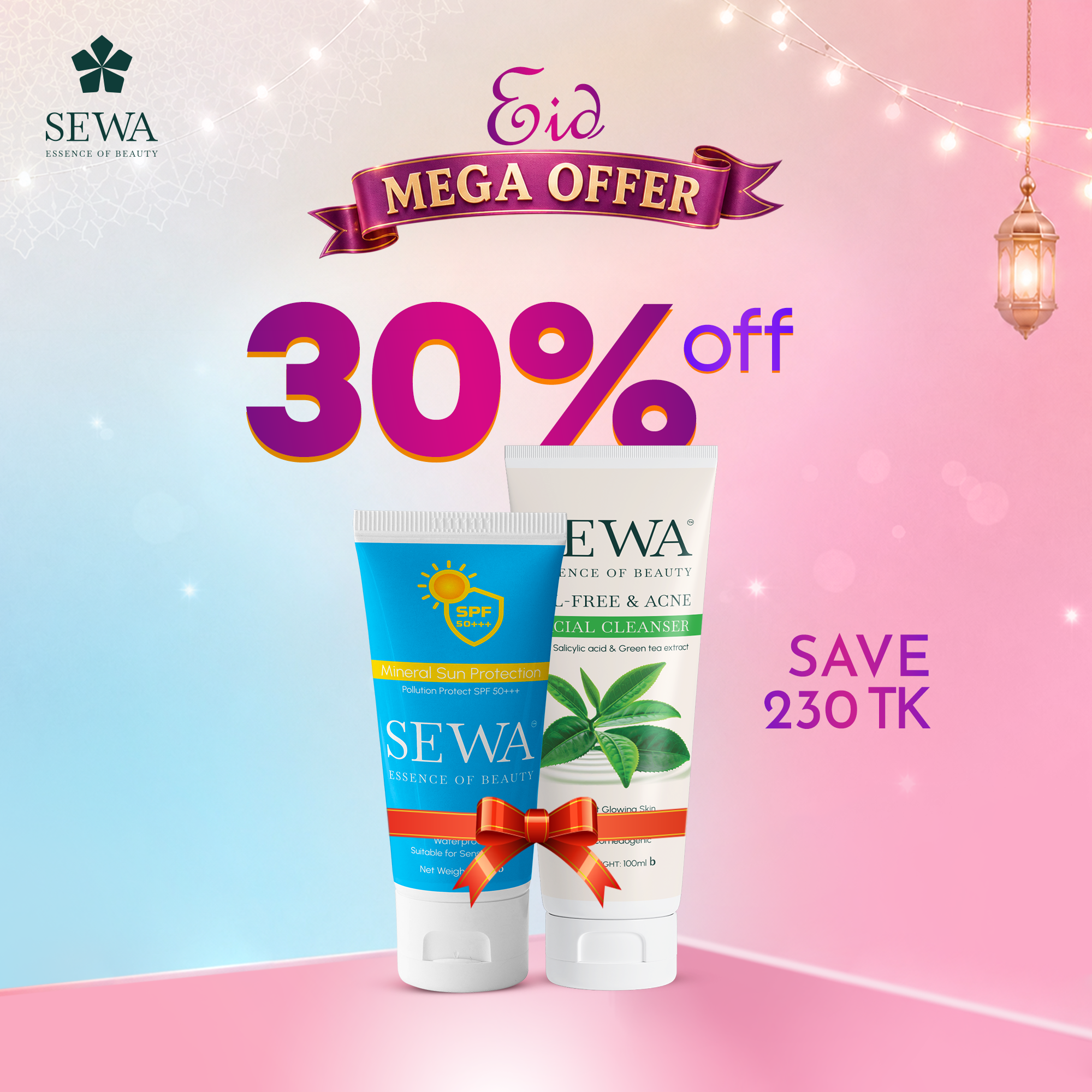 Sewa Sunscreen + Acne Cleanser